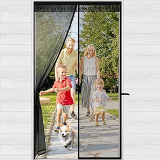 Robust magnetic door curtain with full -frame magnet, mosquito net for living room, bedroom, kitchen, balcony, black, size 120x220cm.. Nigeria's fastest-growing e-commerce site offers unbeatable prices and delivery within 8 days.
