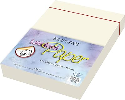 Bond Fis Executive LED paper, 250 sheets, 100 g/m2, corona cream, A4 format - FSPA250CCR.. Great products, lower prices, fast delivery — DIAYTAR Nigeria has it all.