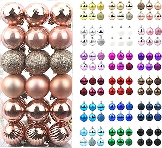 Christmas decorations 2023 golden balls, 36 pieces/40 mm Small unbreakable Christmas tree balls with string to hang the Christmas tree (pink gold).. DIAYTAR NIGERIA: Connecting Nigerians with their needs through affordable prices and 5-8 day shipping.