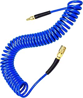Yuto 1/4 "polyurethane air return pipe 25 feet with curvature limiter, rapid industrial connection 1/4" and socket, blue.. Enjoy a hassle-free shopping experience with DIAYTAR Nigeria, where products are categorized for your convenience and delivery is always on time.