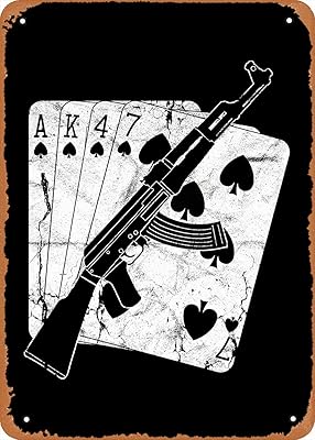 Niumowang Ak47 Kalashnikov Fumor Funny Retro Vintage Metal Metal Sign in Tin 8x12 inch tin.. DIAYTAR NIGERIA: Redefining online shopping with unbeatable prices and consistent delivery times.