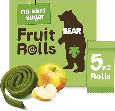 Apple Fruit Bear - Snack with natural fruit - Added sugar - gluten -free snack - Snack with vegan fruits - San snack to take away - 5 x 2 rollers - 100g.. DIAYTAR NIGERIA: Where online shopping becomes effortless with budget-friendly nationwide delivery.