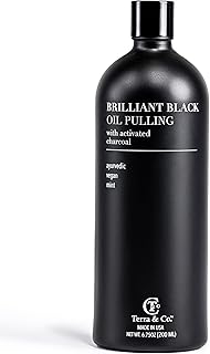 Brilliant Black Oil Pulling, Ayurvedic Ayurvedic mixture with active coal and coconut oil, mouthwash oil with pepper mint essential oil - Terra & Co.. Shop the smart way with DIAYTAR NIGERIA's extensive selection and budget-friendly nationwide delivery.