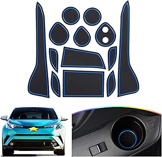 Door opening carpets for CH RC HR 2018-2022, non-slip interior door pedal, compatible with Toyota door compartment cups, central console liners, car decoration (blue).. Shop with confidence at DIAYTAR NIGERIA, enjoying competitive prices and delivery within 8 days.
