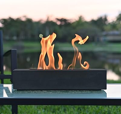 Table alcohol stove for interior and exterior use, portable concrete bowl, rectangular stove (black version).. Save more, wait less — DIAYTAR Nigeria delivers faster than ever.