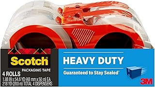 Robust Scotch packaging ribbon with rechargeable distributors, 3 ", 1.5" x 21 ", pack of 4 (3850-4rd).. Shop with purpose at DIAYTAR NIGERIA and receive your purchases at unbeatable prices within the week.