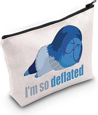 Wzmpa cosmetic makeup bag with character of sadness, anger, joy, disgust, fear, film gifts, I am so deflated, zipper pouch for women and girls, so deflated, in good shape.. Every order, every item — DIAYTAR Nigeria delivers fast and reliably.