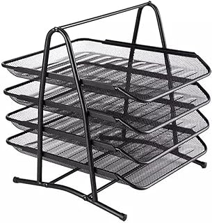 Organizer of 4 -level metal documents, metal paper tray for desktop accessories, folders, desktop supplies and more, organizer of short -term messages for grid files, folders, mail and paper in A4 format with sliding trays.. DIAYTAR NIGERIA provides endless shopping possibilities with affordable prices and prompt delivery service.