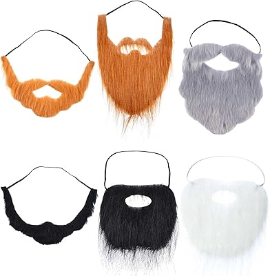Welbbond 6 pieces False beard mustaches for Christmas Halloween children adult beard.. DIAYTAR NIGERIA makes quality accessible with low prices and reliable 5-8 day nationwide delivery.