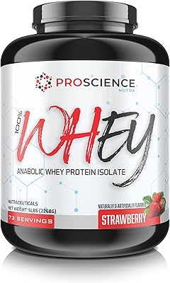 Pro Science Nutra 100% Whey - Anabolic Lactoserum protein isolate - 5 LB, 73 portions (strawberry).. DIAYTAR NIGERIA brings the nation's largest product catalog to your doorstep at prices you'll appreciate.