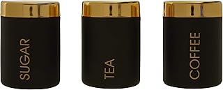 First houseware 0507144 Liberty Tea Coffee sugar box, lot of 3, enamel.. DIAYTAR NIGERIA delivers happiness in 5-8 days with our affordable and diverse product range.