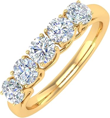 Diamond wedding ring 5 stones 1 carat in 10 carat gold.. Experience the simplicity of DIAYTAR NIGERIA's extensive marketplace with delivery within 8 days.
