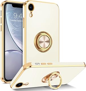 Bentoben IPhone XR shell, phone case for iPhone XR, fine cut with sparkling support ring, shock protection, flexible TPU falls, for girls, women and boys, iPhone XR 6.1 ", white/gold.. Why shop anywhere else? DIAYTAR Nigeria has it all, at prices you’ll love.