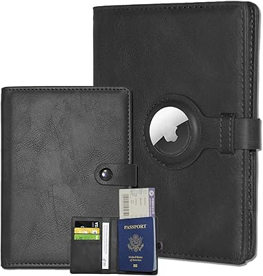 Passport portfolio for men and women with AirTag support, RFID spassport holder, vaccine card holder with card slot, leather spassport holder, plane travel accessories.. Your trusted shopping companion, DIAYTAR NIGERIA delivers affordable solutions in just 5-8 days.