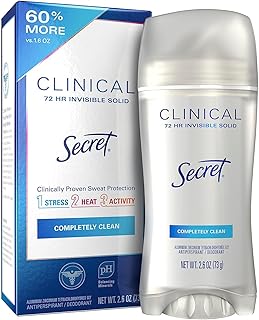 Secret anti-transpiring deodorant by clinical for women, invisible solid, perfectly clean, 75 ml, the packaging can vary.. Your complete retail destination, DIAYTAR NIGERIA combines extensive variety with prompt delivery.