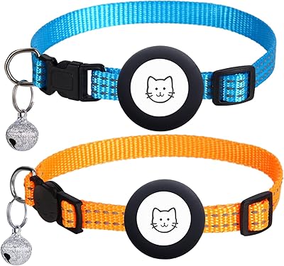 Airtag for 2-piece cat necklaces, Airtag cat necklace with AITRTAG support case, anti-loss GPS monitoring accessories for cats and small pets (orange + blue).. Say goodbye to long wait times — DIAYTAR Nigeria ships in just 5–8 days!