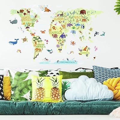 Wall sticker Giant World Card Mates for children, RMK4021GM.. Experience DIAYTAR NIGERIA, where extensive product variety meets pocket-friendly prices and reliable delivery.