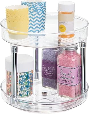 Organizer Brandic Lazy Susan rotary 360 degrees 2 levels with metal support.. DIAYTAR NIGERIA: Where shopping dreams come true with budget-friendly prices and nationwide shipping.
