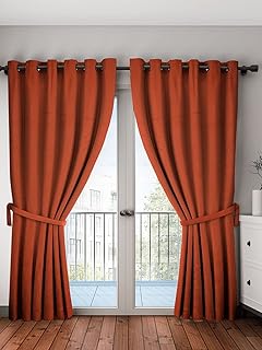 Polyester Porte Porte Curtain with Home Sizzler eyelets, 2 rooms, size 116 x 210 cm, dark brown, blackout curtains with thermal energy saving.. Experience hassle-free shopping with DIAYTAR NIGERIA's user-friendly platform and prompt delivery service.