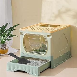 Sage foldable foldable litter tray, very large litter tray with lid, large size with cover, type of drawer comprising a cat litter shovel, cat toilet toilet to splash, easy to clean.. Experience the ease of modern shopping with DIAYTAR NIGERIA's diverse marketplace delivered promptly.