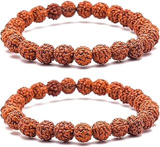 Five Mukhi Rudraksha bracelet for men and women, set of 2 bracelets, brown color, pearl size 7-8 mm Rudraksha, Rudraksha tree.. Shop with purpose at DIAYTAR NIGERIA and receive quality products at budget rates within 8 days.