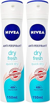 Spray anti-transpirant nivea women dry fresh, 2 x 150 ml, 88696.. Discover the perfect shopping balance at DIAYTAR NIGERIA with competitive prices and prompt delivery.