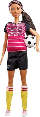 Barbie 60th GFX26 barbie doll, brown football player doll with football ball, multicolored.. DIAYTAR NIGERIA delivers affordability and convenience to your doorstep within 8 days of purchase.