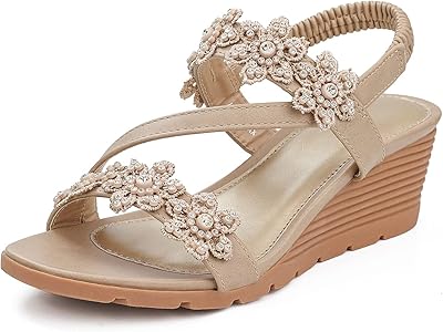 Compensates sandals for bohemian women with elastic ankle open-ended sandals flower rhinestone platform summer sandal sandal.. Experience convenient online shopping on DIAYTAR Nigeria — wide selection and affordable delivery.