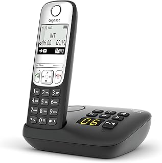 Wireless domestic telephone Gigast A690A easy to use with answering machine, speaker, unwanted call blocking, unique combined for home office, silver/black (simple).. DIAYTAR Nigeria brings you closer to everything you need — fast delivery, low costs, and variety.