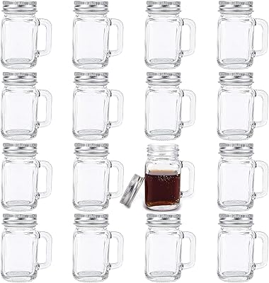 Kingrol Lot of 16 mini Mason jars with lids, glass jars for drinks, candies, candles, manual work.. Your trusted e-commerce destination, DIAYTAR NIGERIA offers extensive variety with reliable shipping.