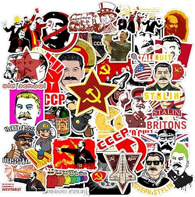 Laptop stickers of the Russian Communist Party, 50 pieces, cute children/adolescents/adults, bottles of vinyl water, waterproof stickers for skateboard luggage, graffitiis.. DIAYTAR NIGERIA revolutionizes online shopping with competitive prices and reliable 5-8 day delivery.