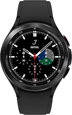 SAMSUNG ELECTRONICS GALAXY Watch 4 Classic 46 mm SAMSUM WATCH Watch with healthcare tracker, fitness, running, sleep cycles, GPS, American version, black.. DIAYTAR Nigeria: Where affordability meets fast and reliable e-commerce service.
