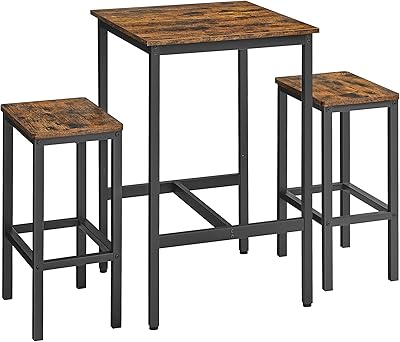 Square bar table set and vasagile chairs with 2 stools.. Shop with purpose at DIAYTAR NIGERIA and receive products at unbeatable prices within the week.