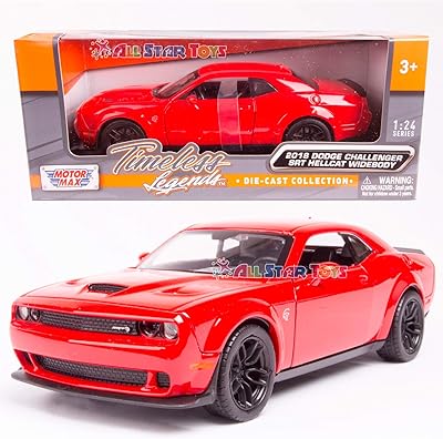 Car Dodge Challenger SRT Hellcat Wide Body Red 1/24 2018 by Motormax 79350.. Shop the future with DIAYTAR NIGERIA - thousands of products, unbeatable prices, delivery within a week.