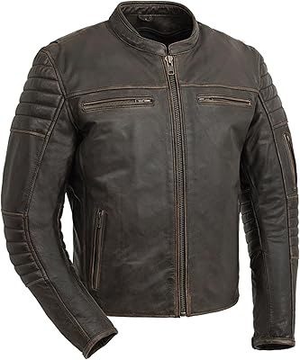 First MFG Co.- Communicating- Men's motorcycle leather jacket | Riding leather jacket for men.. Great finds. Great prices. Fast shipping. That’s DIAYTAR Nigeria.