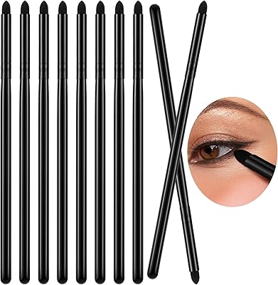 Eye-Linding brush, 10 pieces makeup tools with soft eyelids, mixture sponge, makeup brush, eyeliner brush for women, 5.2 inches.. DIAYTAR NIGERIA connects you with thousands of products at competitive prices, delivered within a week.