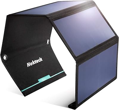 Nitech 28W solar charger, portable solar panel with 2 USB, IPX4 waterproof ports for climbing, campsite and solar equipment compatible with iPhone 12/11/11/XS, iPad, Samsung Galaxy, camera.. Shopping made simple with DIAYTAR NIGERIA's vast selection and budget-friendly nationwide delivery.