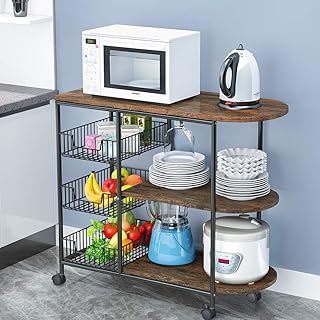 Lentia kitchen cart at 3 levels with industrial microwave oven with 3 metal baskets, 4 wheels - 2 lockable wheels.. Join the movement — fast, affordable shopping only at DIAYTAR Nigeria.