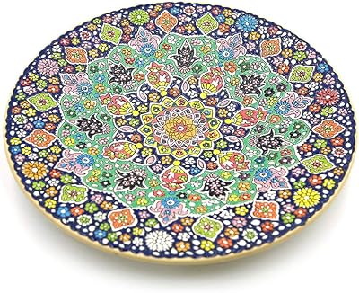 Large Turkish Hand Ceramic Turkish dish, size 39 x 40 cm.. DIAYTAR NIGERIA connects desire with fulfillment through our affordable e-commerce platform.