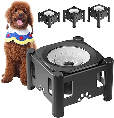 Bolt of raised water for dogs with a large capacity of 2.2 l, bowl of raised anti-arrival and non-slip water for dogs, cats and domestic animals, 3 adjustable heights, large capacity 75oz.. DIAYTAR NIGERIA: Where shopping meets satisfaction with affordable prices and delivery within 8 days.