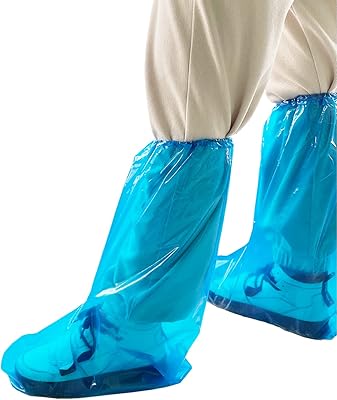 Yzurbu 50 pieces (25 pairs) disposable shoe cover, non -slip plastic, blue, long, thick, waterproof, for shoes and rain boots, for interior and exterior (large size - up to us men 11 and us women 13).. DIAYTAR NIGERIA brings the market to your screen with thousands of affordable products delivered to your door.