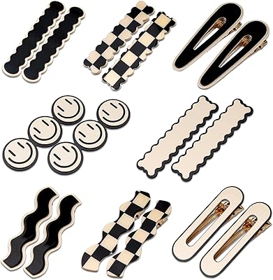 16 Pieces Simple magic hair clips Skee black and white hair clips, geometric hair pins in duck -free duck beak, simple Korean hair pins, hair accessories for hair, gifts for women and girls.. Get more, save more — only on DIAYTAR Nigeria.