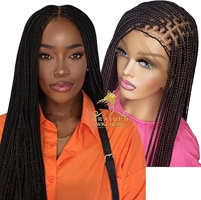 Braidwigboss 30 "wove braided wig without a nodes on Swiss lace 4*4 BC.. DIAYTAR Nigeria: Shopping that fits your budget and your schedule.