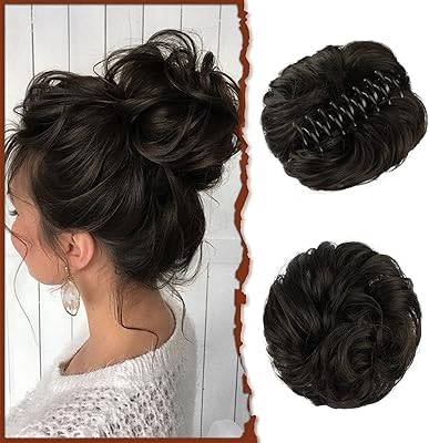 Sofeiyan tweezers for disorderly bun, curly and wavy hair, tweezers, ponytail bun, ruffled synthetic hair extensions, darling postage for women, darkest brown, black trend.. Experience the ease of one-stop shopping with DIAYTAR NIGERIA's diverse catalog and nationwide delivery.