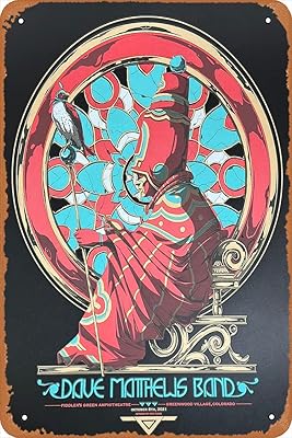 Dave Matthews Band - Poster 2021 Fiddler's Green, CO 10/8 Retro Vintage metal plate 12 x 8 inch wall decoration.. DIAYTAR NIGERIA transforms desires into deliveries with our affordable prices and dependable shipping.