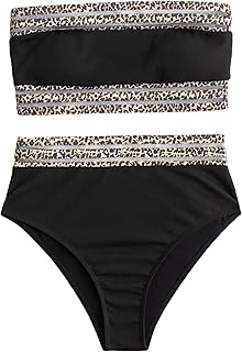 Two -piece bikini swimsuit printed leopard high waist shein for women.. DIAYTAR NIGERIA delivers what matters - quality, affordability, and prompt nationwide shipping.
