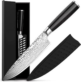 8 -inch German chef's knife, stainless steel with high carbon content, ultra -tracing professional kitchen knife with comfortable handle, best choice for the kitchen of the house and the restaurant.. DIAYTAR NIGERIA: Where quality meets accessibility with affordable prices and prompt shipping.