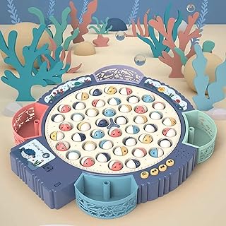 Set of magnetic fishing toys with 55 fish, 4 sticks and rotating board with music on/off, learning mathematical balance and preschool educational counting for boys and girls aged 3 4 5 6 7 years (blue).. Experience the power of choice with DIAYTAR NIGERIA's vast catalog and affordable 5-8 day delivery.