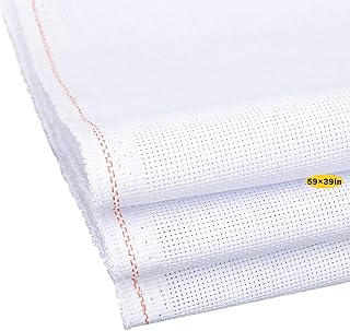 Fabric at cross stitch, classic aid fabric 14 threads, large size 59 x 39 inches, white.. DIAYTAR NIGERIA: Your affordable shopping destination with thousands of products delivered in days.