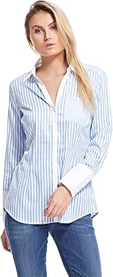 Collar shirt blue and white shirt New York & Company - Woman.. DIAYTAR NIGERIA makes quality accessible to all with our affordable prices and quick delivery service.